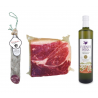Pack Olio d'oliva Extra + 1/2 Salchichon + 1Kg di prosciutto iberico 100%